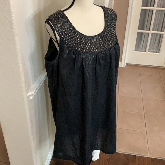 COPY - Adrienne Papell black metallic shift dress size 12 - Picture 9 of 14